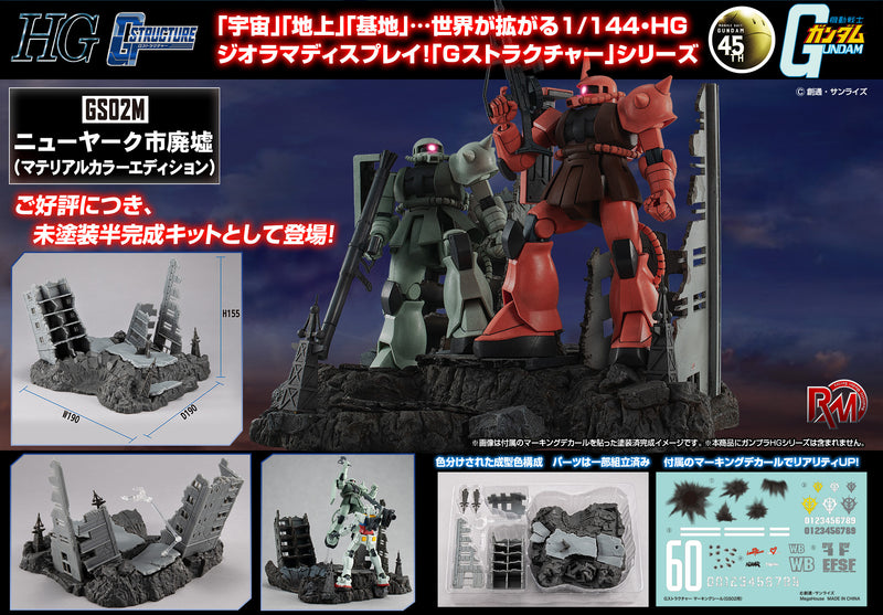 1/144 RM Series G Structure Mobile Suit Gundam [GS02M] New York City Ruins (Material Color Edition)